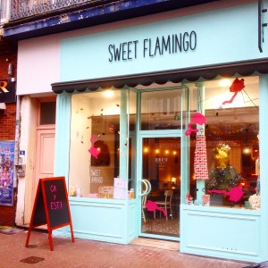 Devanture Sweet Flamingo salon de thé lille - chicon choc blog de bonnes adresses lilloises