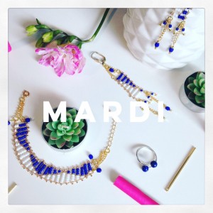 Bijoux bleus de Deer Mama Bijoux création de bijoux - chicon choc blog de bonnes adresses lilloises