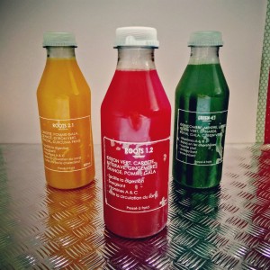 Jus Roots 1.2 Roots 2.1 et Green 4.1 the daily juicery, jus pressés à froid à Lille chez parents primeurs - chicon choc blog de bonnes adresses lilloises