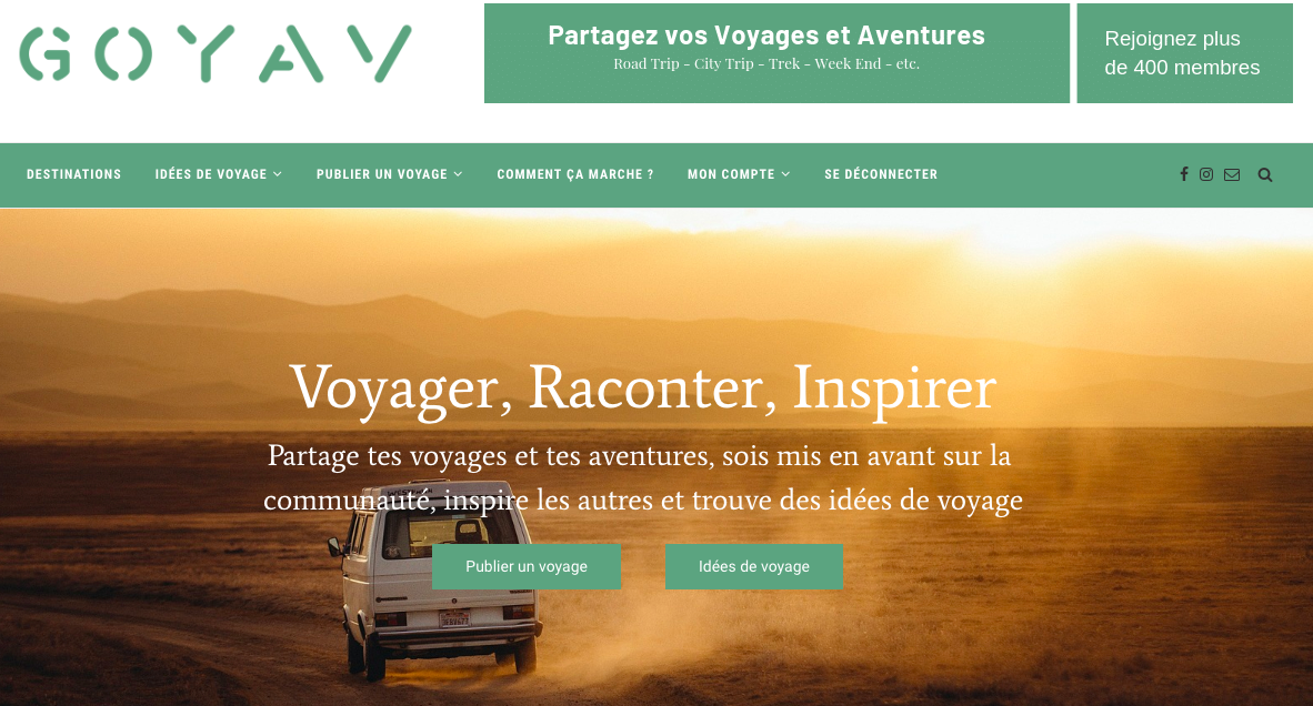 Goyav carnet de voyage en ligne